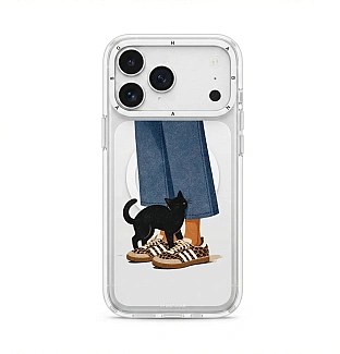 قاب گربه سیاه Black Cat با مگ سیف قاب ناب ghabnaab آیفون